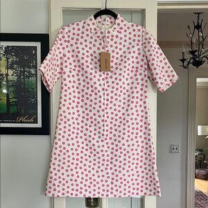 1960s Vintage Pink Polka Dot Dress